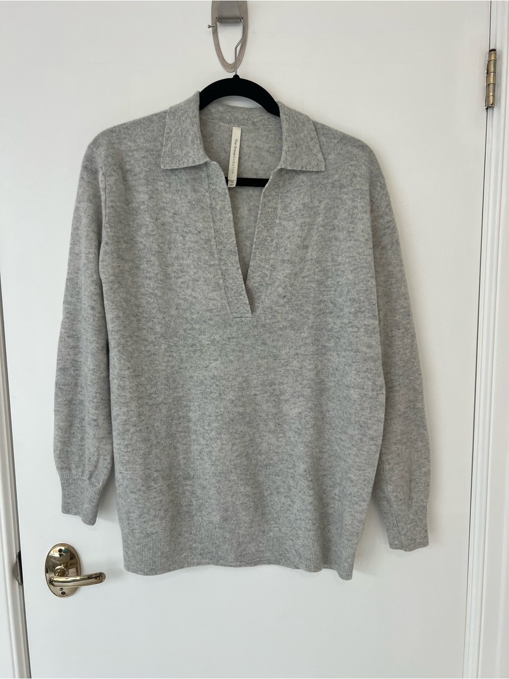 Babaton wool collard knit sweater